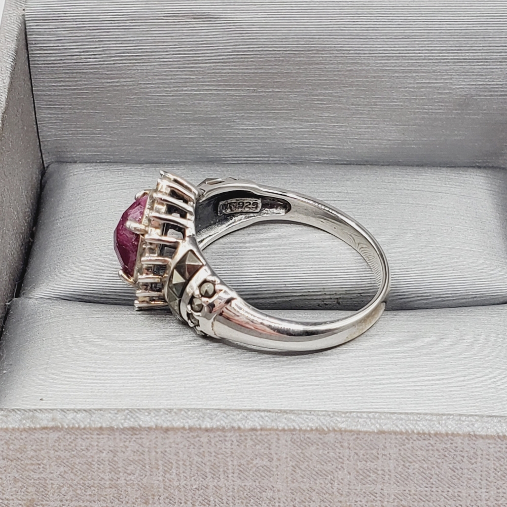 Silver Ruby Ring - Picture 3 of 8